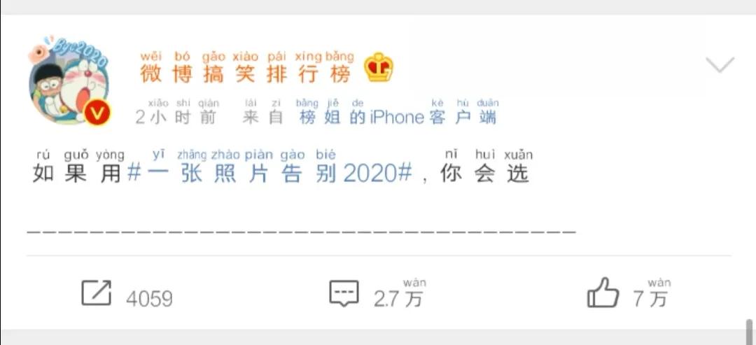 With a piece of photograph, leave 2020