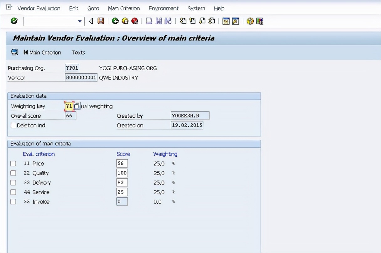 「翻譯」SAP MM 供應商評估流程初階