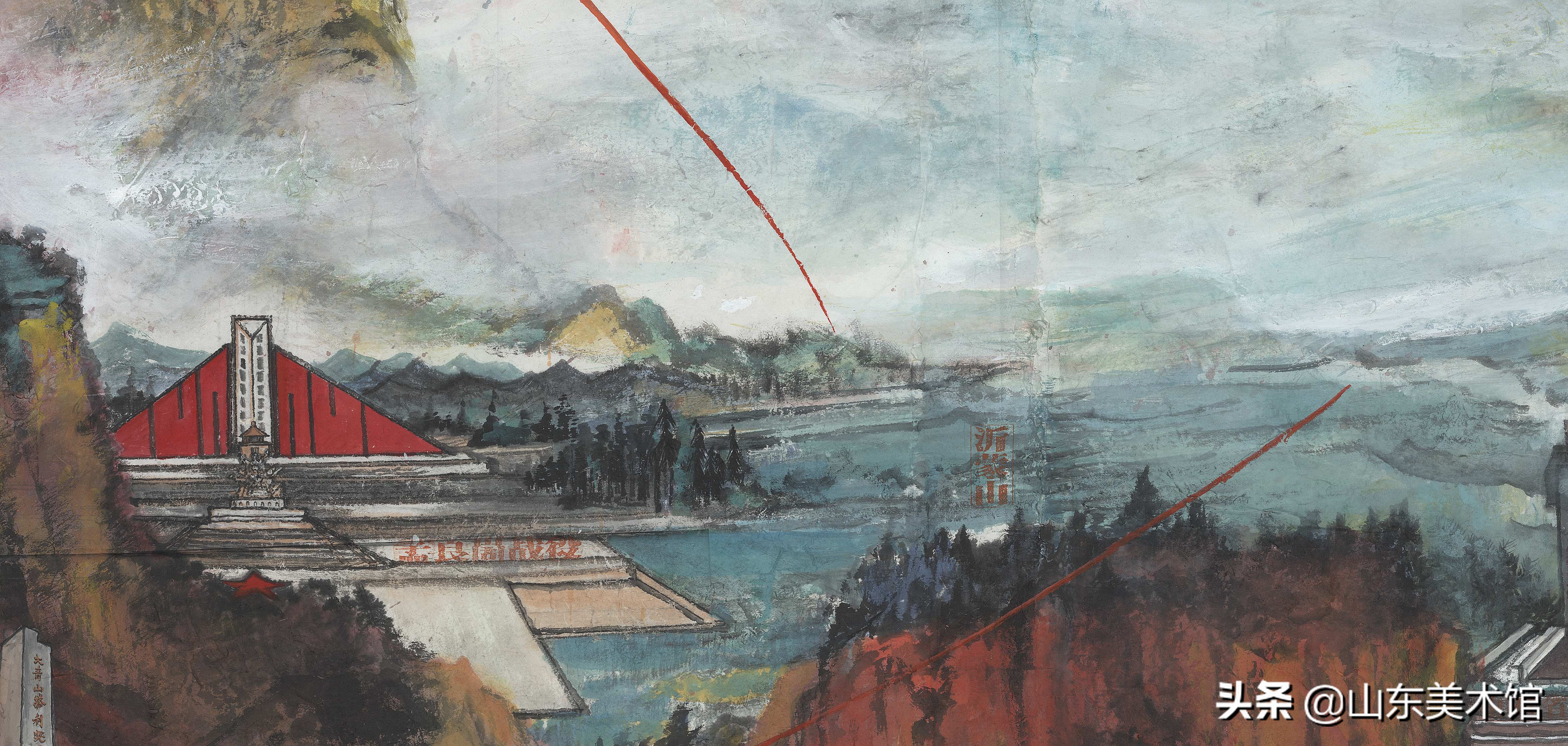 大型山东党史长卷《红色迹·忆》参展“让党旗永远飘扬——山东省建党百年主题展”