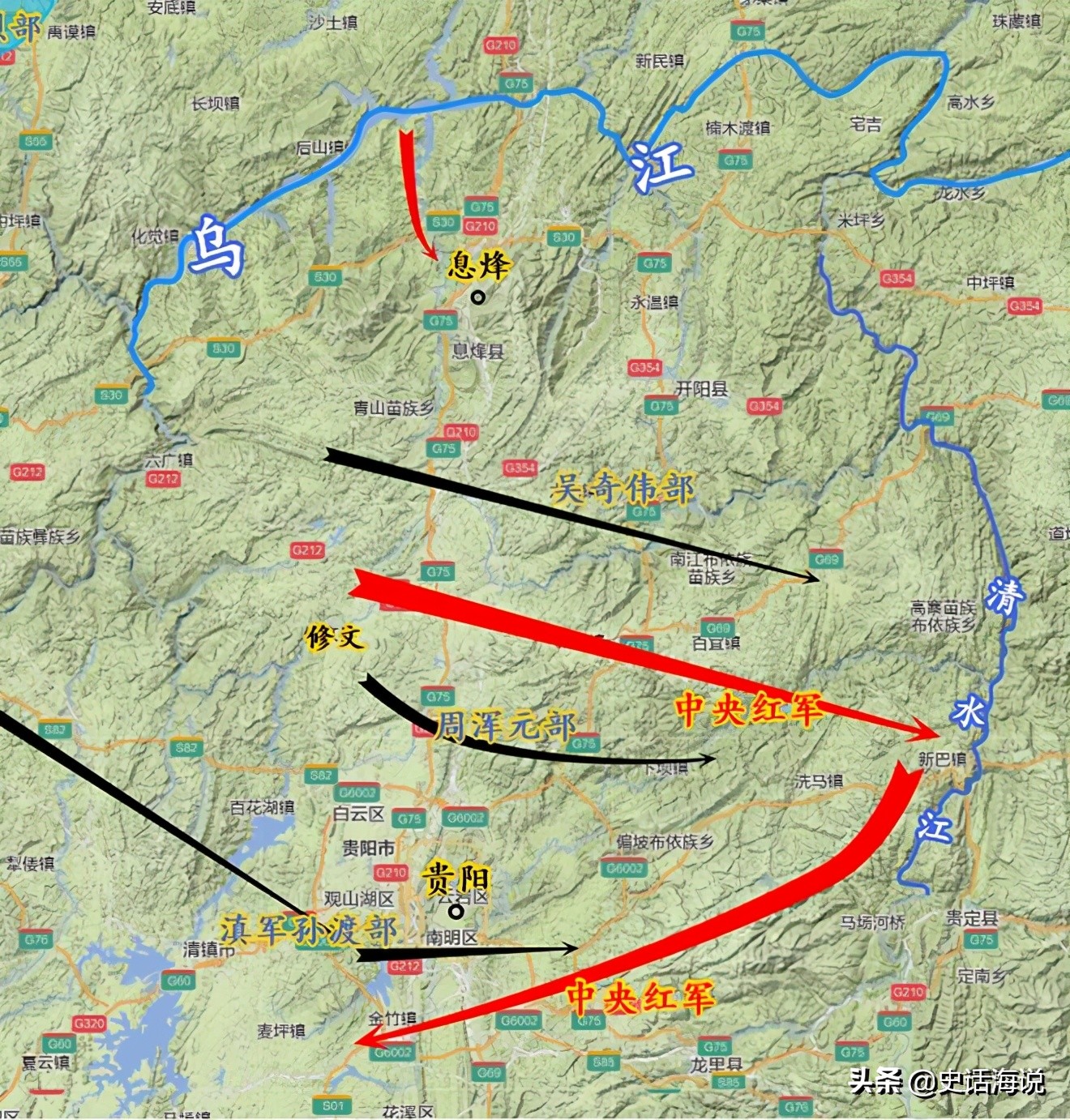 地图解析长征：四渡赤水有多伟大？令敌人为我而动，我自跳出重围