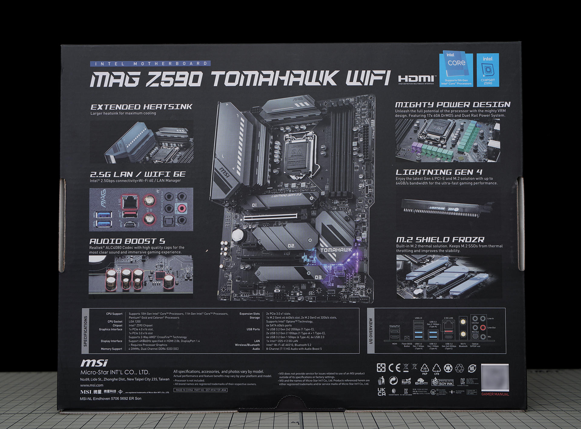 微星MAG Z590 TOMAHAWK WIFI主板开箱体验