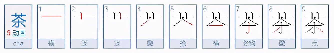 国锋练字：茶字的字义与写法