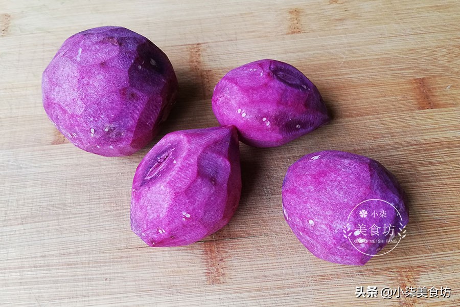 图片[3]-4个紫薯 2个鸡蛋 不用烤箱 简单一做 酥脆拉丝 好吃还减肥-起舞食谱网