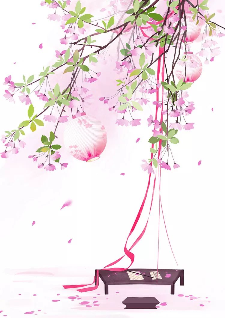 古风美物插画 | 裁为合欢扇，团团似明月