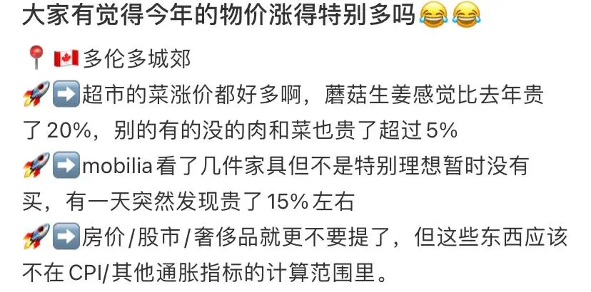 现在加拿大物价如何？食品、外卖、车、房竟然都在涨