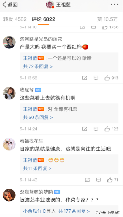 王祖藍曬自家菜園，吸引10萬網友點贊，網友：嚮往的生活太美好了