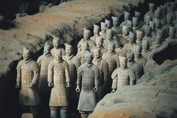 让世界都可以看到我们中华的历史古韵,那遍整齐的兵马俑气势恢宏是