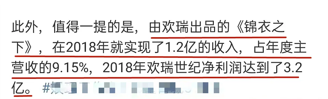 杨紫为欢瑞净赚千万稳坐一姐，《锦衣之下》后