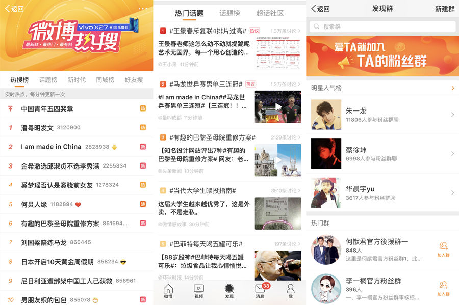 2,微博互动性更强,拥有社交属性,与粉丝之间存在强联系,更具亲和力