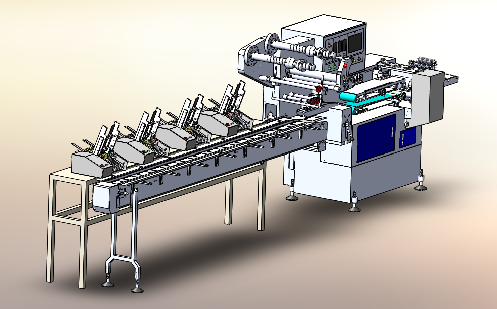 点数分卡包装机3D数模图纸 Solidworks设计