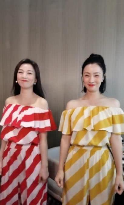 48岁陶虹与49岁张庭同框飙舞，关掉美颜滤镜后，仙境一秒打回现实