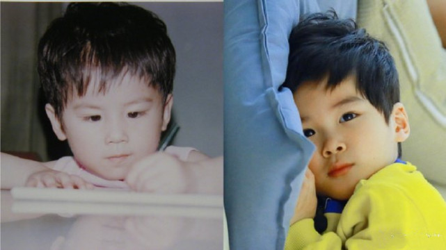 黃聖依倆兒子近照曝光，安迪長大了，安麟和媽媽小時候一模一樣