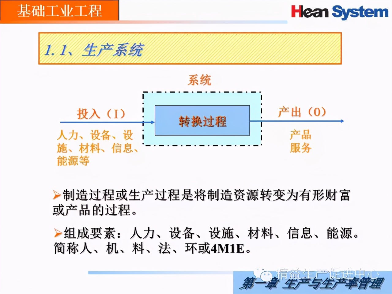 「精益學堂」生產與生產率管理（一）