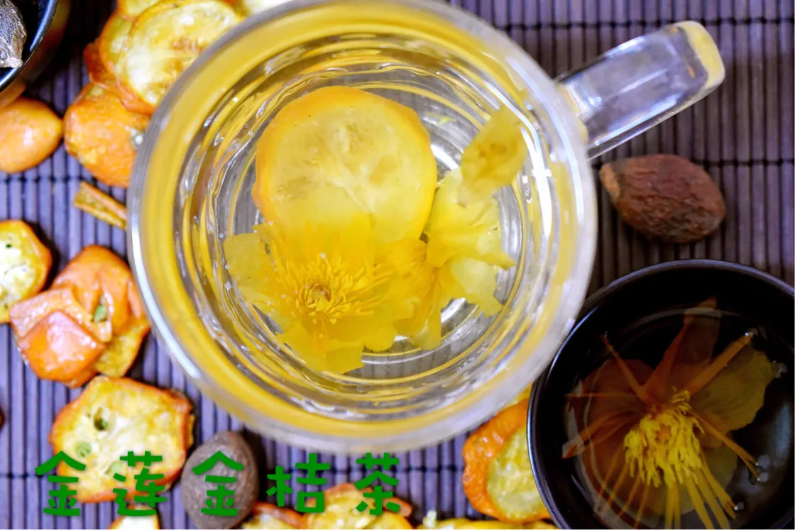 用于咽喉肿痛——金莲金桔茶 食补药膳 第1张 用于咽喉肿痛——金莲金桔茶 食补药膳 第1张
