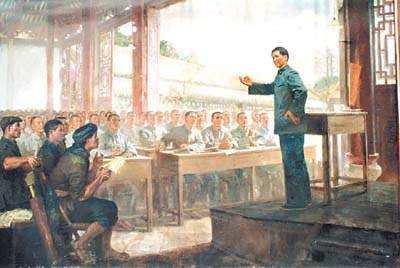 1951�꣬һλ��ũָ��ë��ϯ��ɫФ���վ����������ҵı�