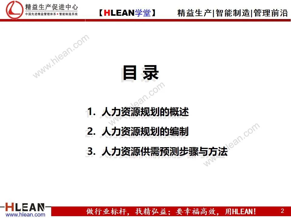 「精益学堂」人力资源规划