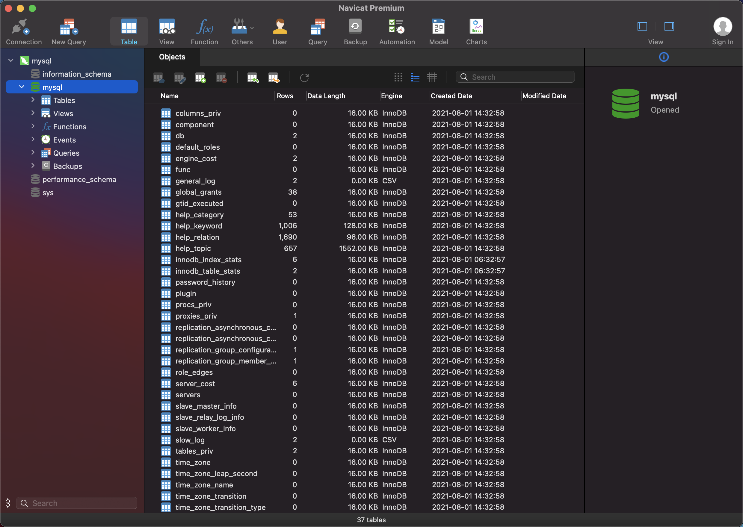 Mac big sur 安装并使用MySql8