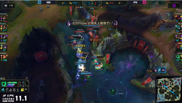 EDG force overcomes FPX, viper " fly on hot search " , laugh: Niu Baoyou is short board