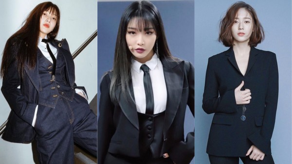 11个用西装重新定义性感的韩国女性偶像们 个个眼神超杀