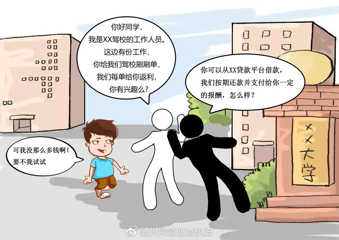 网警漫画 青春不负债 远离校园贷 法治山东网