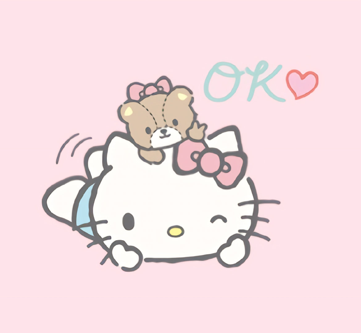 hello kitty图片唯美好看头像,凯蒂猫和小泰迪熊卡通头像图片