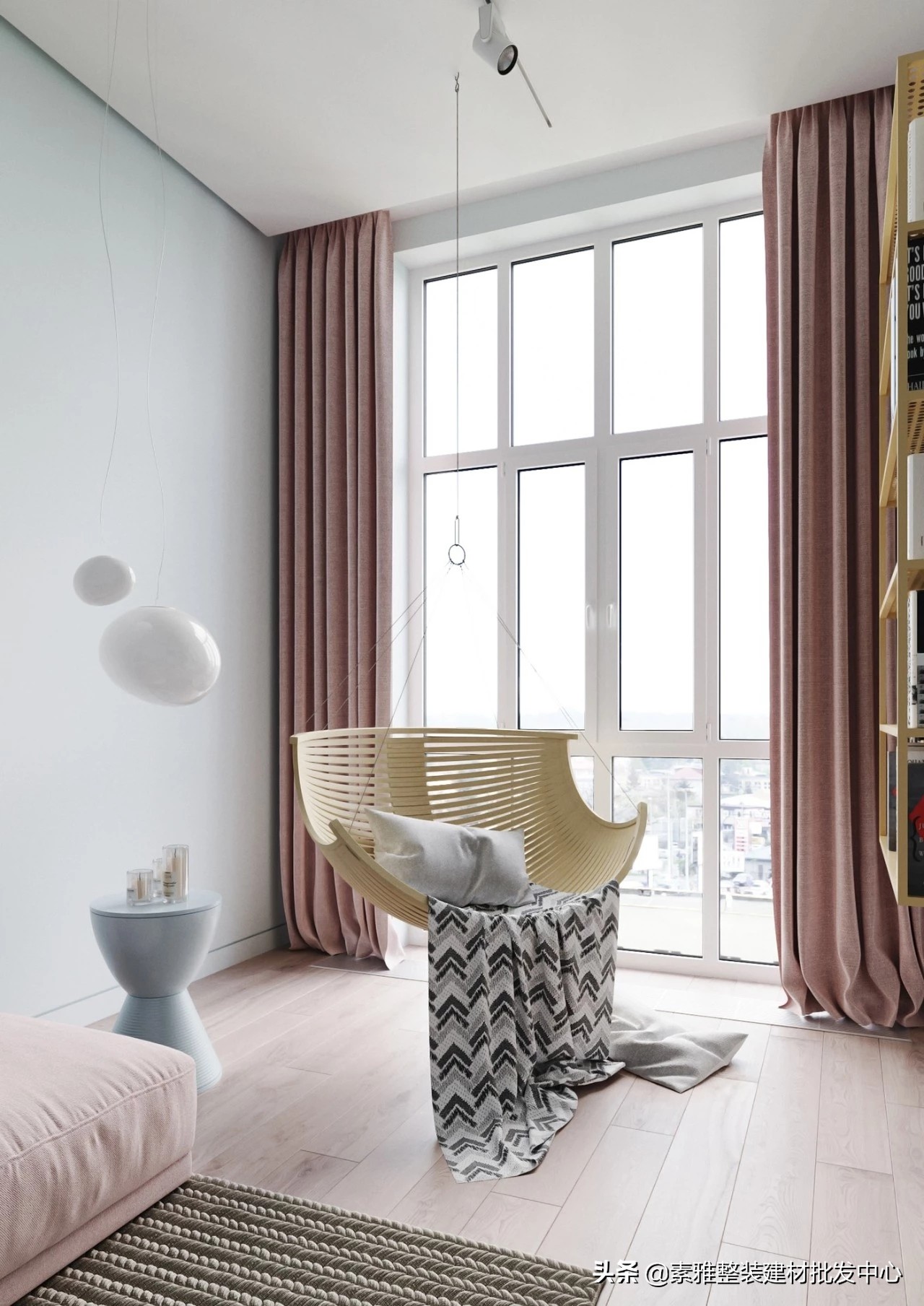 80㎡粉系北欧风，满满的少女心