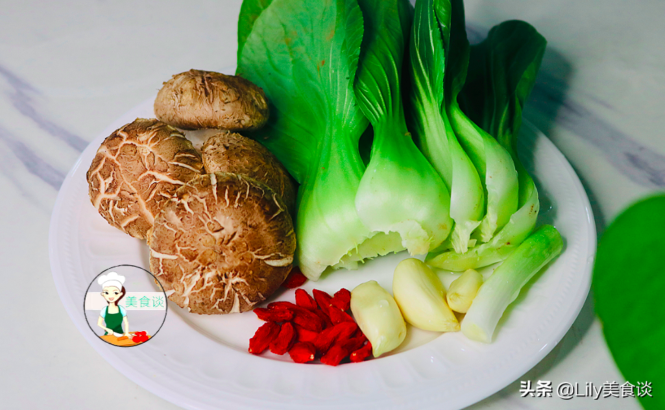 图片[4]-蚝油香菇油菜（香菇炒上海青）做法步骤图 收藏-起舞食谱网