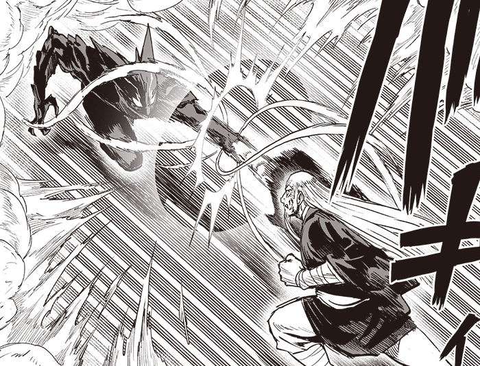 一拳超人重制版：邦普首戰怪人餓狼 歐尼醬實力三七開 體力是硬傷