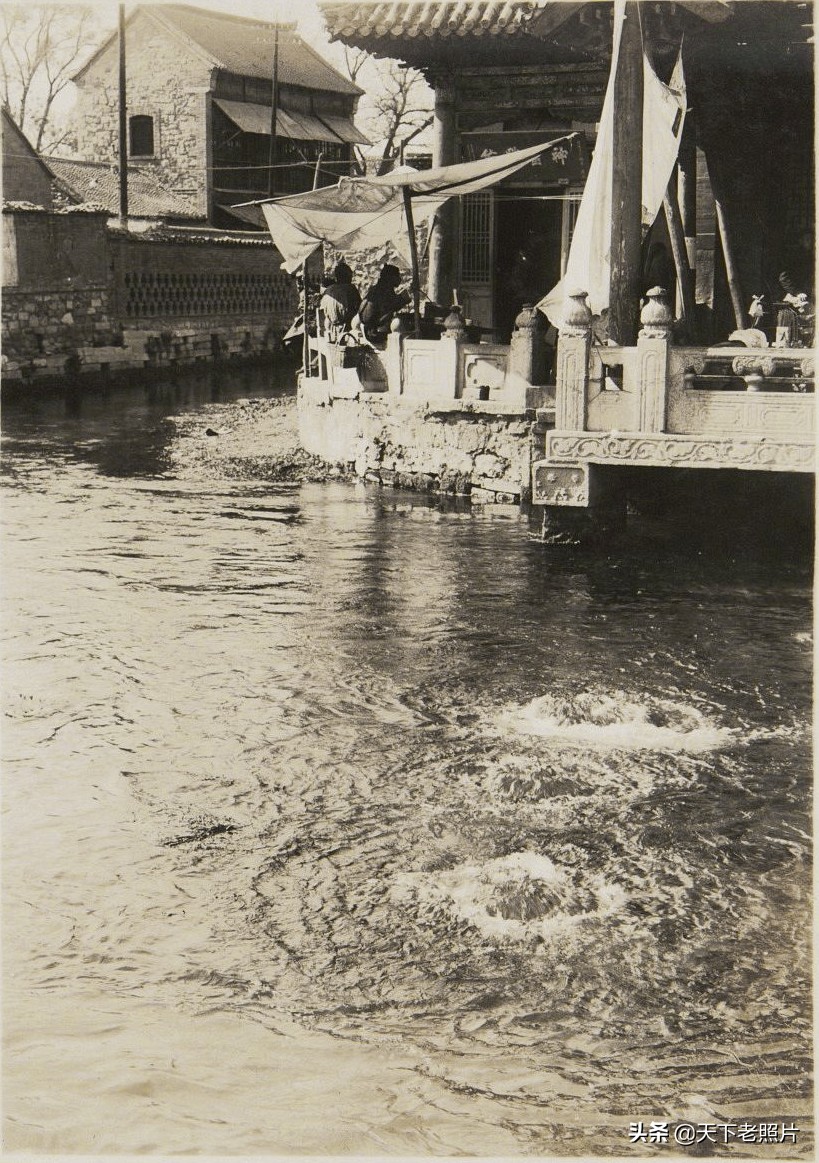 1927年 济南风景人文照片 大明湖趵突泉悠闲的民风