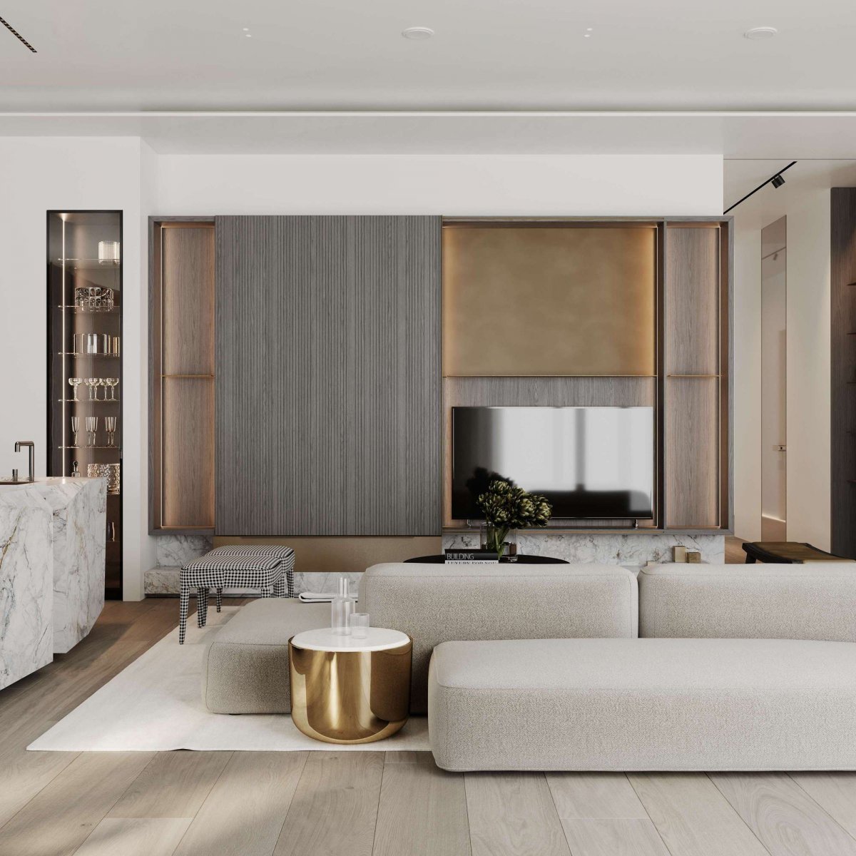 现代 | 208M²大平层，看看俄罗斯设计师怎么装修