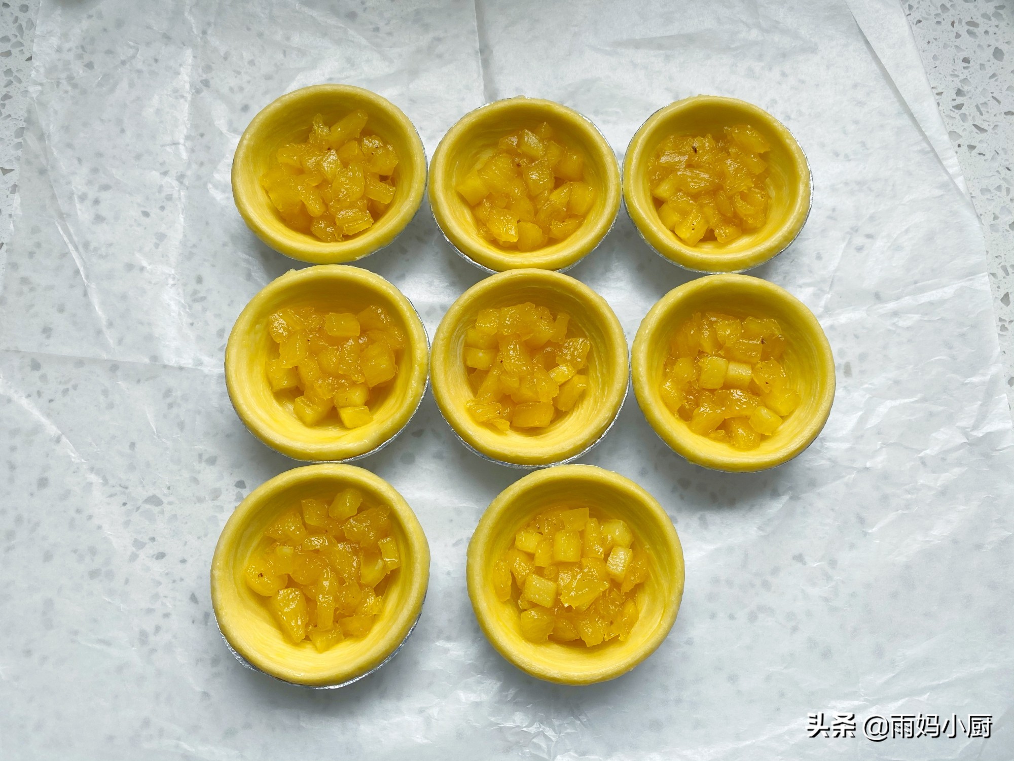 香酥掉渣的菠蘿酥，用蛋撻皮就能做，外酥里香，懶人一看也會做