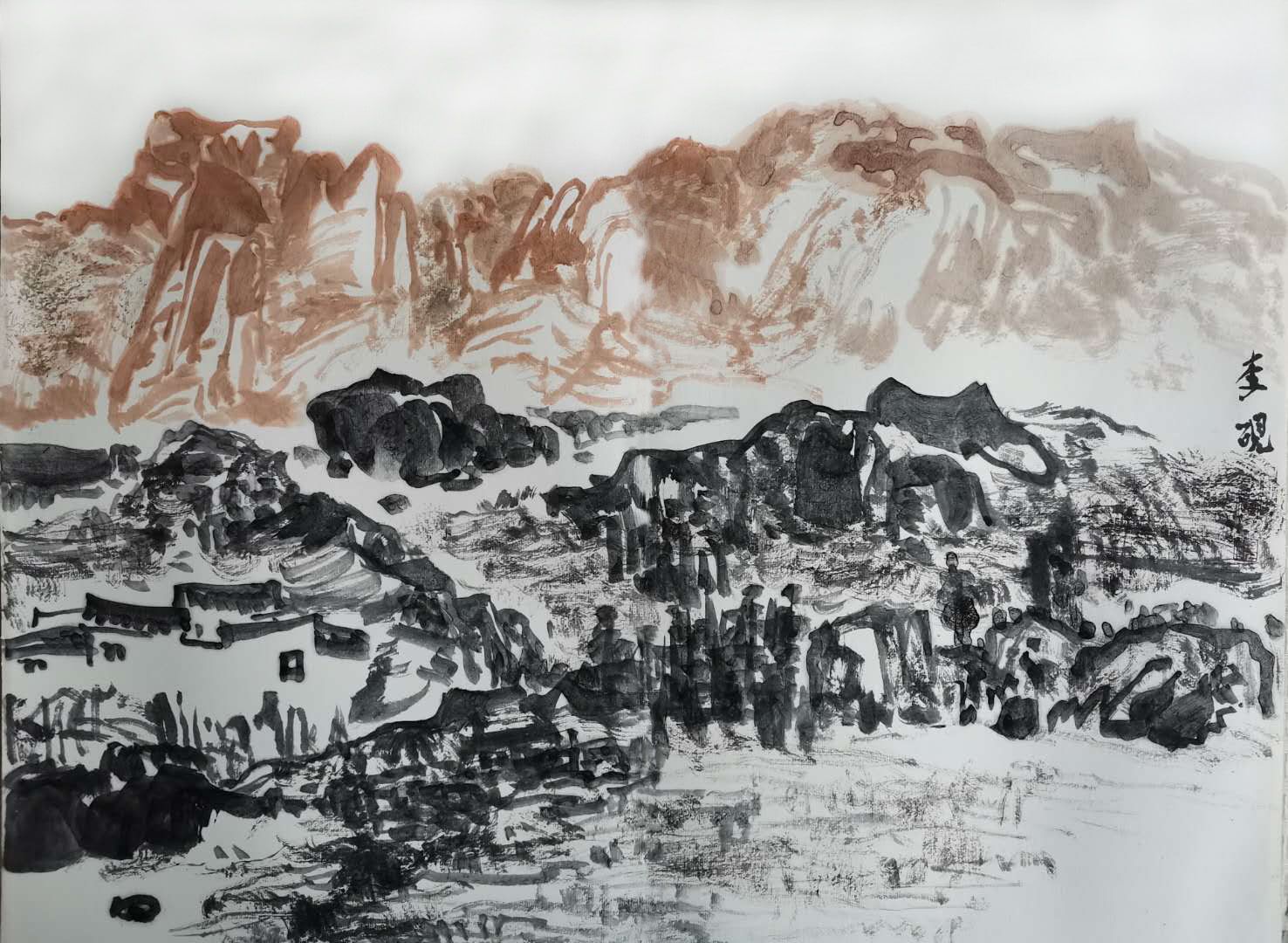 当代画家 水墨画|平分秋色，阳阳说画国庆中秋书画展——壮丽山河