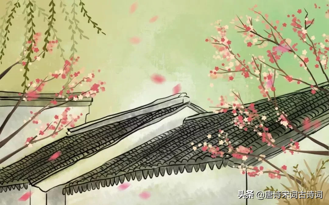 关于桃花的古诗名句:竹外桃花三两枝，春江水暖鸭先知图片