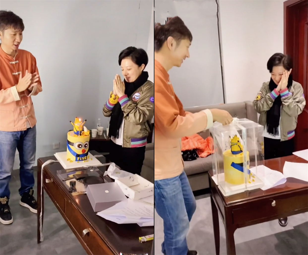 41岁金铭头顶现白发，细纹丛生显老态，北大毕业