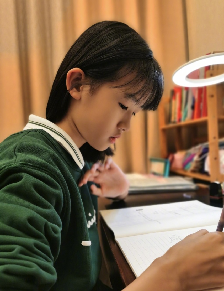 陸毅為12歲女兒慶生，貝兒蛋糕前許願，恬靜美好高顏值堪比校花