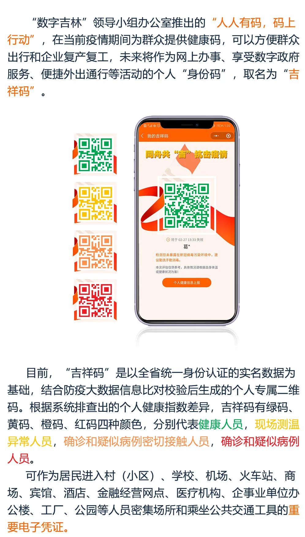 "吉祥码"——吉林省防疫健康码,来了!