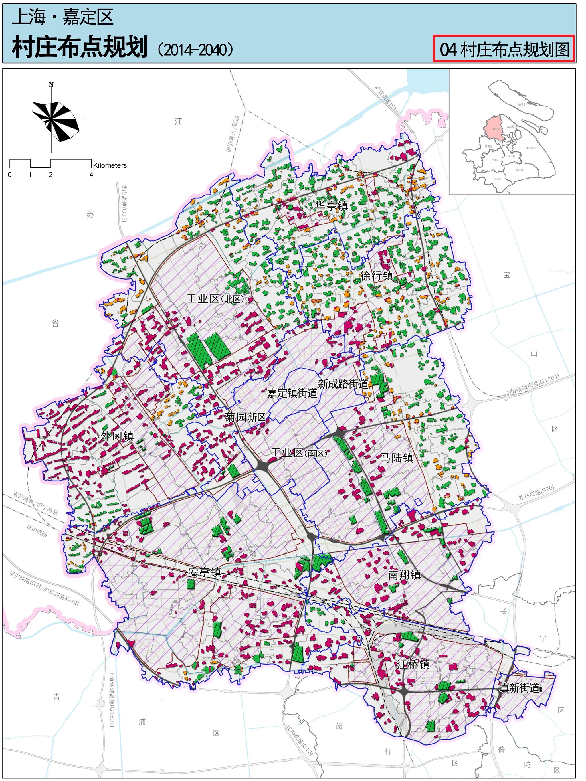 回顾上海市嘉定区的老地图：当时城区还很小，