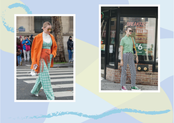 复古风今年强势来袭，款式百搭的格纹裤“卷土