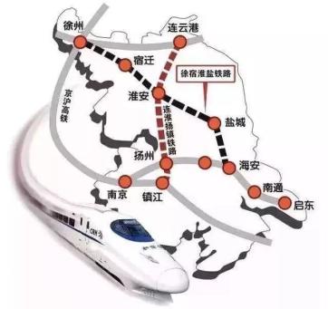 江苏省的连淮扬镇铁路进展较快：11月底之前淮镇