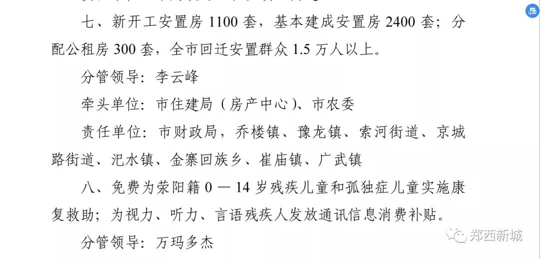 清單 | 滎陽10項民生實事出爐