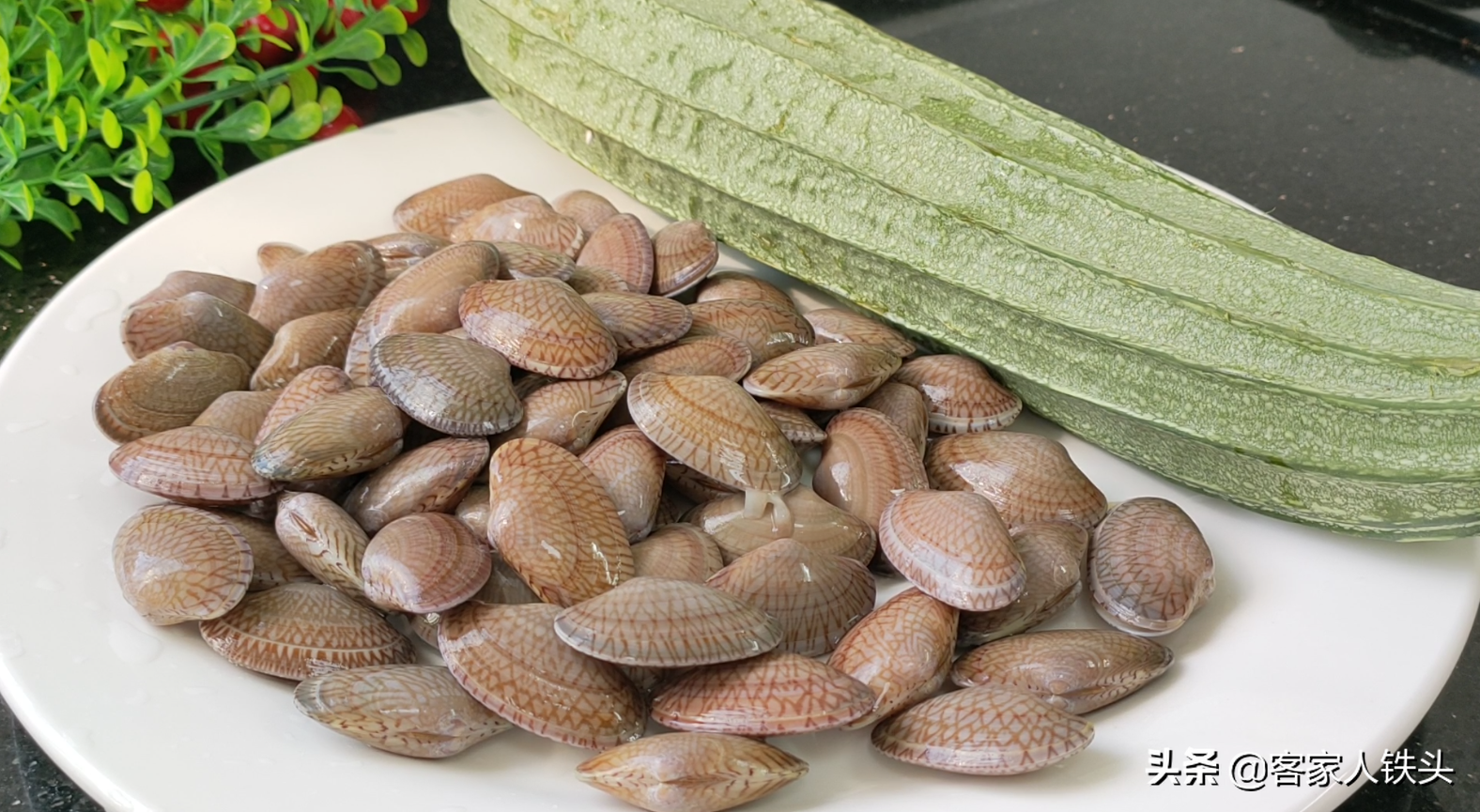 6月天热多给家人吃丝瓜，配上花甲做一锅，多汁味美，营养又下饭