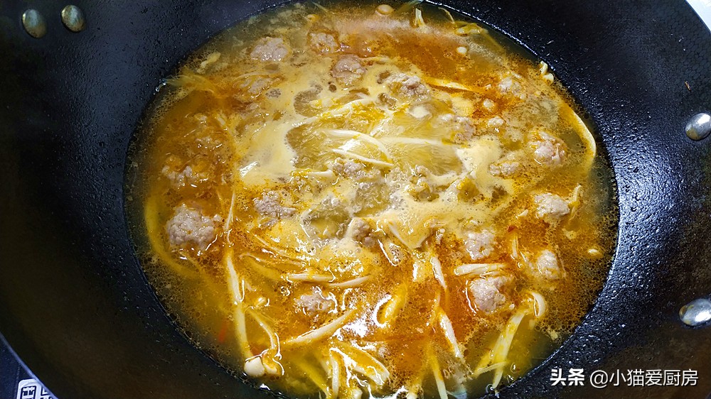 图片[11]-半斤猪肉加1块南瓜 小猫做了一道丸子汤 味道酸辣 好吃不腻-起舞食谱网