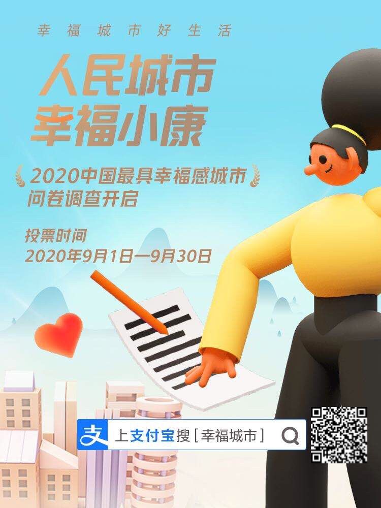 “2020中国最具幸福感城市”调查问卷正式发布，期待您的投票！