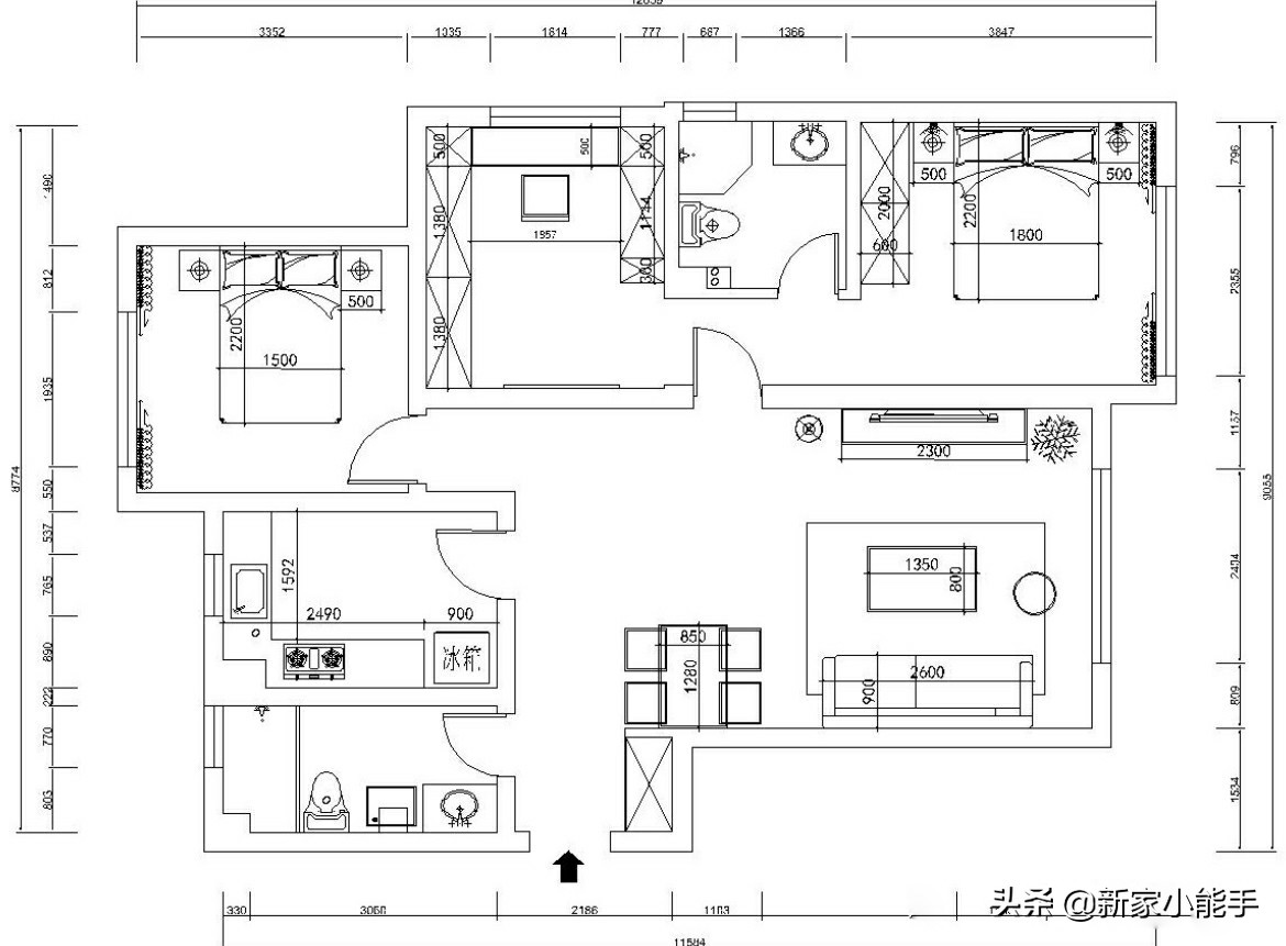 学她家刚入住的新房，极简装修不做吊顶和电视墙，省钱又好看