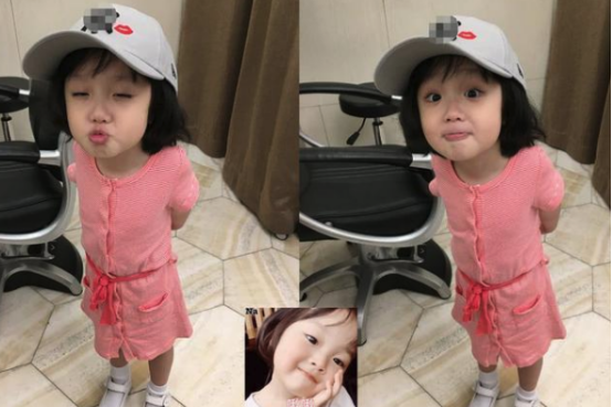 张丹峰晒女儿近照，搞怪呆萌明星范十足，网友：比妈妈年轻时还美