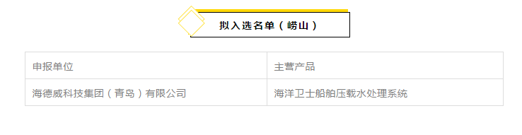 嶗山這家企業(yè)擬入選2020年青島制造企業(yè)“隱形冠軍”企業(yè)名單