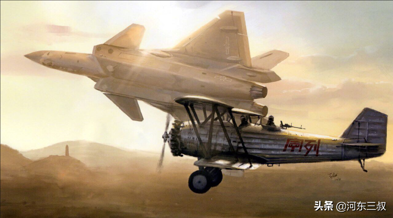空军全家福，跨越71年，从歼-5到歼-20祖孙四代（