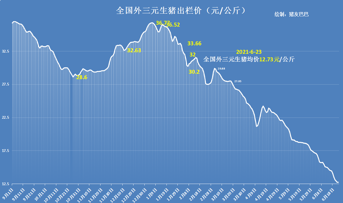 猪价、粮价预警：6月23日，生猪、玉米、小麦价格已更新