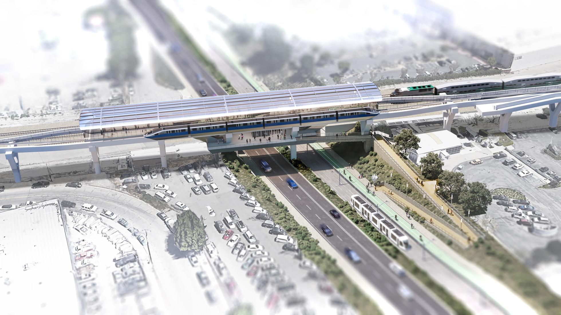 洛杉矶的梦不在马斯克的超回路列车 而是比亚迪的天空单轨列车 同道之友