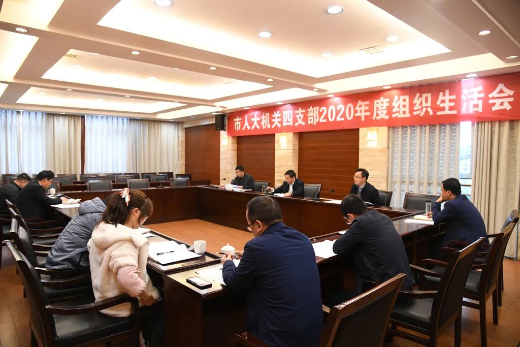 市人大常委会机关第四党支部召开组织生活会